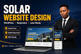design a professional solar energy wordpress website