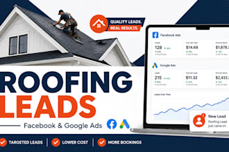 generate exclusive roofing leads solar leads via facebook ads google ads