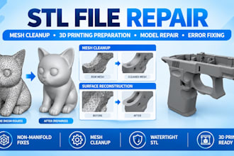 do stl file repair mesh modify 3d printing preparation model repair error fixing