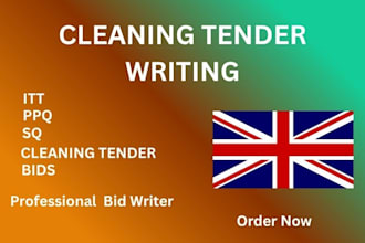 write cleaning tender bids and procurement proposals
