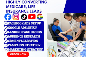 social medial marketing for medicare insurance healthcare life insurance leads