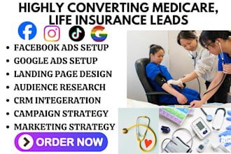 social medial marketing for medicare insurance healthcare life insurance leads