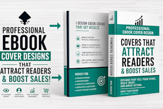 design professional business ebook cover, kdp book cover in print ready format