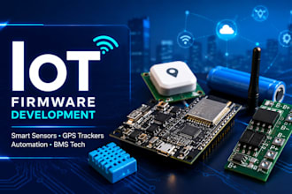develop iot firmware for smart sensor gps tracker automation controller bms tech