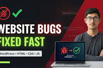 fix wordpress and custom bugs errors and website issues fast