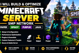 build and optimize minecraft server smp network paper spigot purpur java