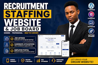 design a recruitment website, job board or staffing agency website