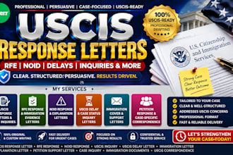 do uscis response letter for rfe, noid, delays, inquiries and immigration cases