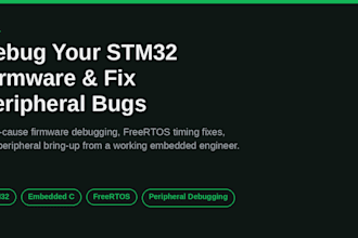 debug your stm32 embedded c firmware and fix peripheral bugs