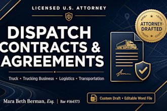 draft a premium logistics dispatch agreement to protect you