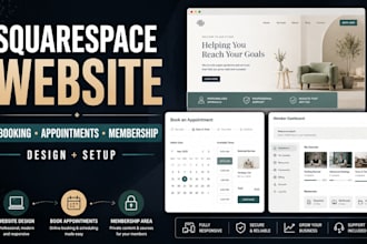 squarespace website design booking appointment squarespace membership website