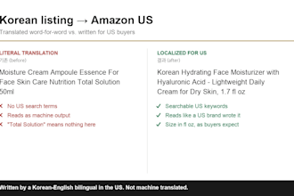 localize your korean product listing for amazon US