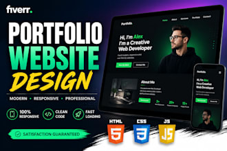 create a responsive personal or business portfolio website