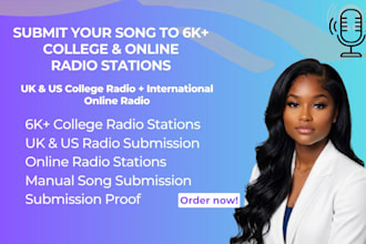 promote your song on top 6k college radio station and online radio stations