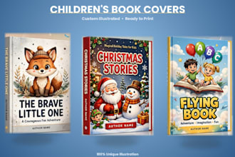 design stunning fantasy book covers, children ebook cover, amazon kdp cover