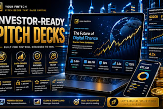 create fintech, saas, web 3 pitch deck or business plan with financial forecast