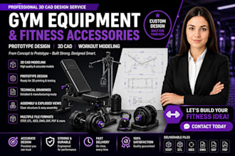 gym equipment prototype design fitness accessories 3d fitness equipment cad