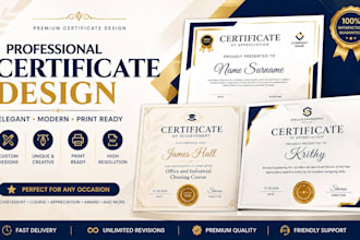 design a professional editable certificate