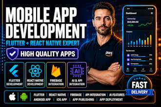 build android app, flutter ios app, mvp mobile app development as app developer