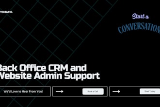 provide back office crm and website admin support