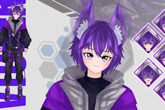 vtuber rigging vtuber model live 2d vtuber 2d vtuber model anime vtuber vseeface