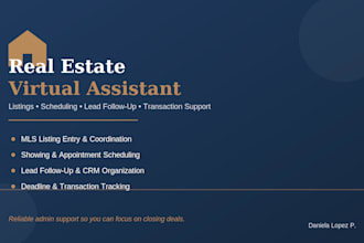 be your real estate virtual assistant for listings and admin