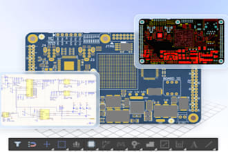 design pcb, pcb layout and schematic with kicad and gerber files
