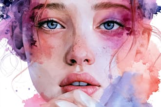 do custom watercolor paint illustration or clipart in digital form