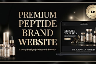 build premium peptide website, peptide branding, nutraceutical store