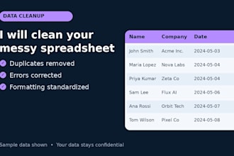 clean and standardize your messy spreadsheet data