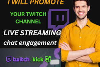 promote your twitch and kick stream with live chat engagement