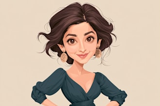draw a unique caricature, cartoon caricatures art