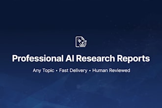 create professional ai research reports