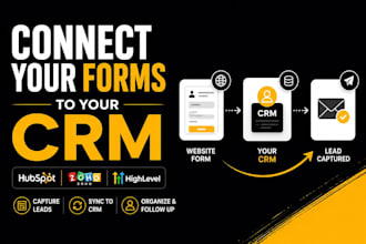 connect your website forms to hubspot, zoho or gohighlevel