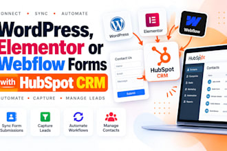 integrate your wordpress, elementor or webflow forms with hubspot CRM