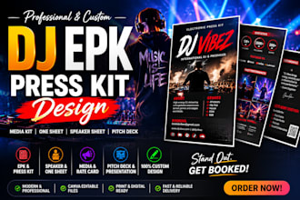 design dj press kit epk musician media kit artist press kit electronic press kit