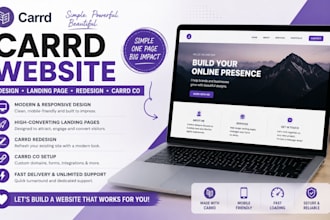 carrd website design, carrd landing page, carrd redesign, carrd co