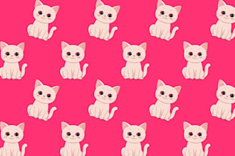 design cute seamless cartoon element patterns
