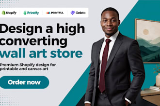 design a high converting etsy shopify wall art print on demand store
