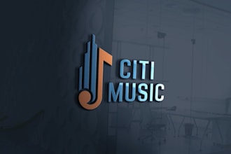 design reputed and competent musical instruments logo