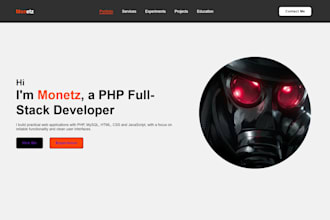 create a modern responsive personal portfolio website