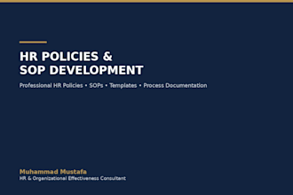 write professional HR policies and sops for your company