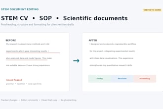 proofread and improve your stem resume CV and cover letter