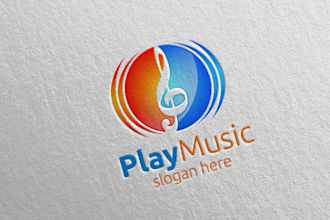 design a creative, producers,labels,band music logo