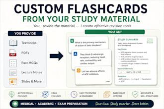 turn your study materials into effective flashcards and summaries