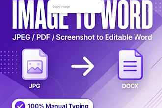 type image to word  jpeg to word and scanned pdf typing