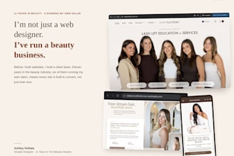 design a shopify website for your beauty business