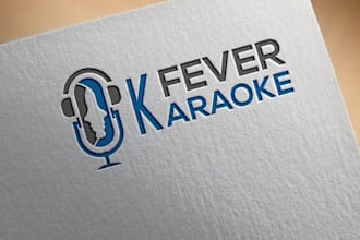 design a fun karaoke logo for your music business