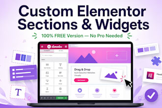 create custom elementor free section or widget for your website