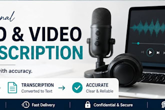 accurately transcribe audio and video files into text